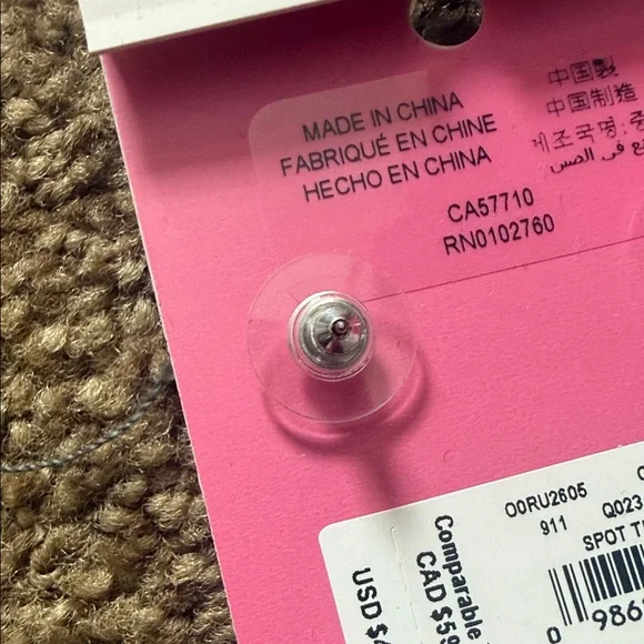 Kate Spade Silver Spade Stud Earrings - Picture 7 of 8